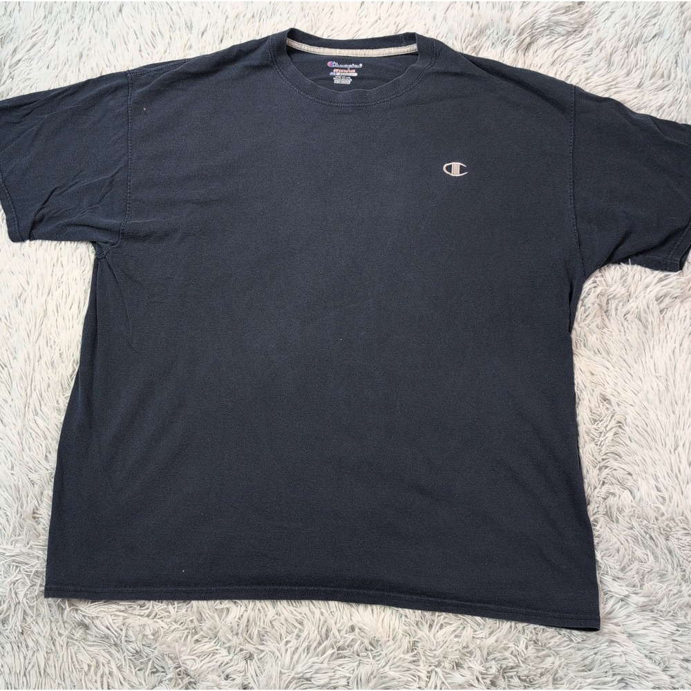 Champion Shirt Mens 2XL Blue Tee Comfort Casual Work Chore Athletic